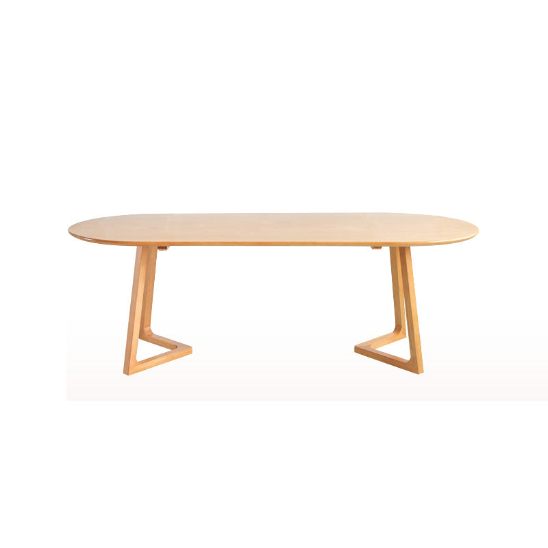 Bureau de base de traîneau en bois de caoutchouc ovale ovale 29,5 "h Home Writing Desk