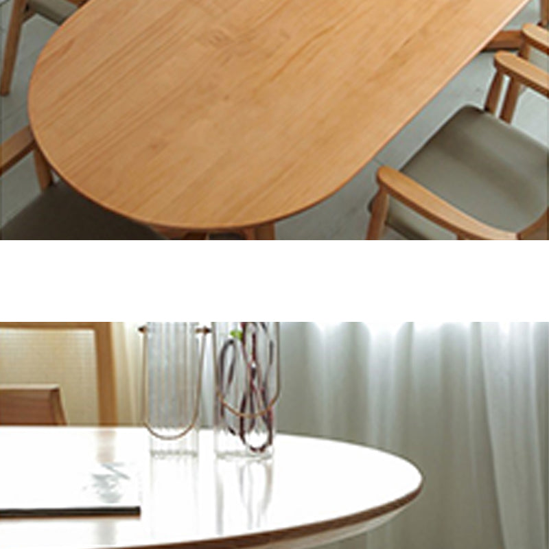 Bureau de base de traîneau en bois de caoutchouc ovale ovale 29,5 "h Home Writing Desk