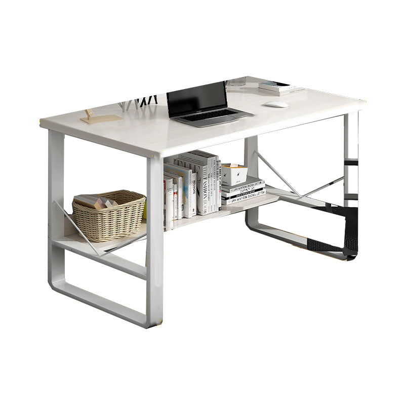 Industrial Office Desk Manufactured Wood Writing Desk for Bedroom 47.2"L x 23.6"W x 28.3"H White Drawer Not Included Clearhalo 'furn' 'furn_office_desk' 'Furniture' 'Office Desks' 'Office Furniture' 'office_desk' 7586503