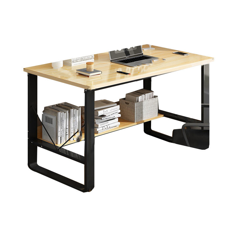 Industrial Office Desk Manufactured Wood Writing Desk for Bedroom 47.2"L x 23.6"W x 28.3"H Natural Drawer Not Included Clearhalo 'furn' 'furn_office_desk' 'Furniture' 'Office Desks' 'Office Furniture' 'office_desk' 7586506