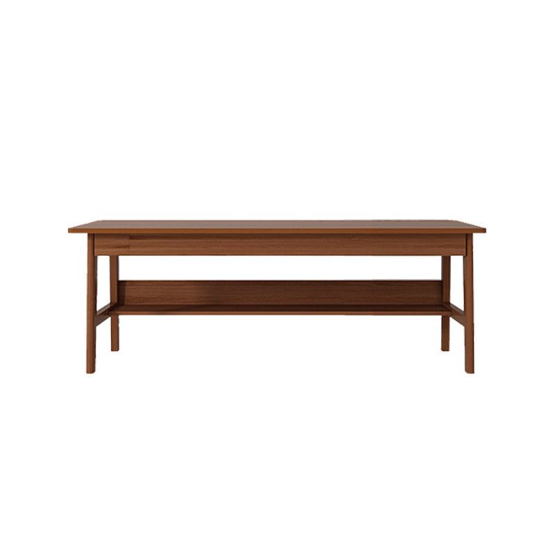 Bureau d'écriture en bois contemporain en bois H de bureau avec des jambes en bois