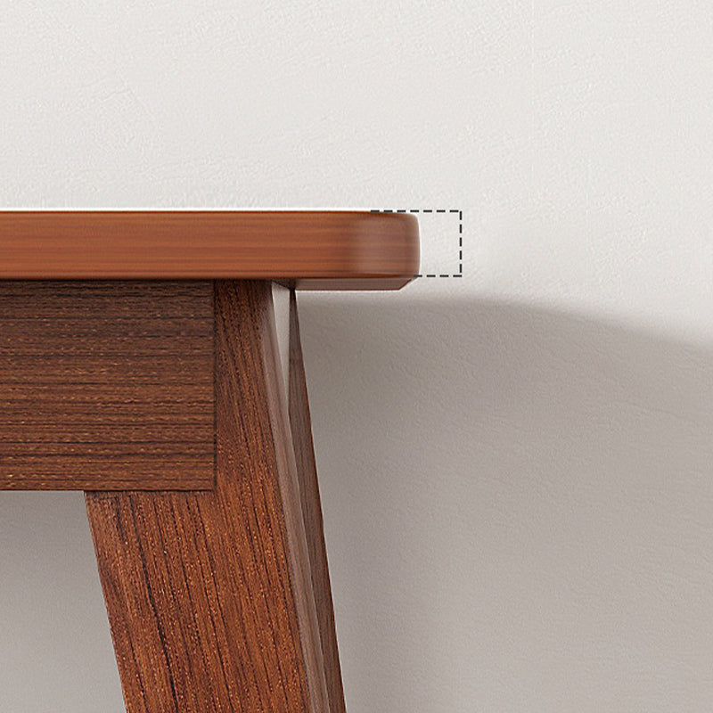 Bureau d'écriture en bois contemporain en bois H de bureau avec des jambes en bois