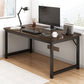 Industrial Engineered Wood Writing Desk Rectangular Desk with Metal Legs
