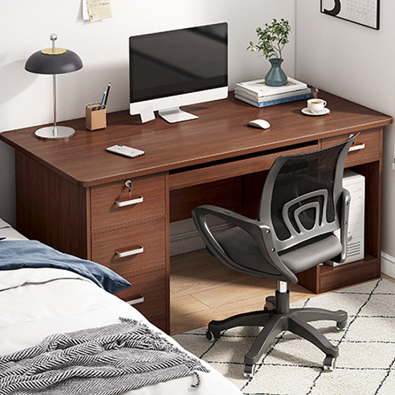 Engineered Wood Writing Desk Modern Executive Desk with Drawers Clearhalo 'furn' 'furn_office_desk' 'Furniture' 'Office Desks' 'Office Furniture' 'office_desk' 7586664