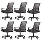 Modern Fixed Arms Slide Chair No Distressing Ergonomic Desk Chair with Wheels