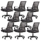 Modern Fixed Arms Slide Chair No Distressing Ergonomic Desk Chair with Wheels