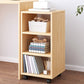 Modern Style Bookshelf Wooden Open Back Bookcase with Caster Wheels for Home 12"L x 12"W x 27"H Natural Clearhalo 'Bookcases' 'furn' 'furn_bookcases' 'Furniture' 'Office Furniture' 7587262