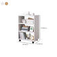 Modern Style Bookshelf Wooden Open Back Bookcase with Caster Wheels for Home Clearhalo 'Bookcases' 'furn' 'furn_bookcases' 'Furniture' 'Office Furniture' 7587276