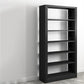Modern Open Back Bookshelf Standard Metal Bookcase with Shelves