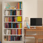 Modern Open Back Bookshelf Standard Metal Bookcase with Shelves