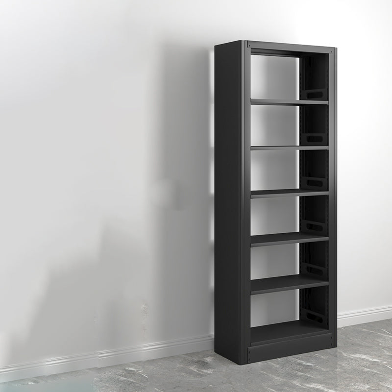 Modern Open Back Bookshelf Standard Metal Bookcase with Shelves