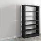 Modern Open Back Bookshelf Standard Metal Bookcase with Shelves