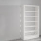Modern Open Back Bookshelf Standard Metal Bookcase with Shelves