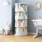Engineered Wood Bookshelf Standard Contemporary Closed Back Bookcase 15.7"L x 15.7"W x 50.4"H White Clearhalo 'Bookcases' 'furn' 'furn_bookcases' 'Furniture' 'Office Furniture' 7587311