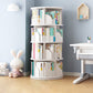Engineered Wood Bookshelf Standard Contemporary Closed Back Bookcase 18.1"L x 18.1"W x 50.4"H White Clearhalo 'Bookcases' 'furn' 'furn_bookcases' 'Furniture' 'Office Furniture' 7587316