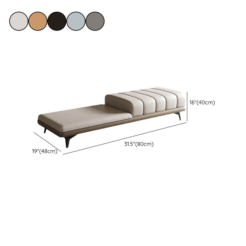 Modern Entryway Bench Rectangle Seating Bench with Upholstered and Metal Base Clearhalo 'Benches' 'Chairs & Seating' 'furn' 'furn_benches' 'Furniture' 'Living Room Furniture' 7587398