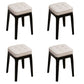 Contemporary Leather Standard Square Standard with Black/Brown/Grey Legs for Home Light Grey 4 Piece Set Black Clearhalo 'furn' 'furn_ottomans_poufs' 'Furniture' 'Living Room Furniture' 'Ottomans & Poufs' 'ottomans_poufs' 7587516