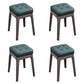 Contemporary Leather Standard Square Standard with Black/Brown/Grey Legs for Home Green 4 Piece Set Gray Clearhalo 'furn' 'furn_ottomans_poufs' 'Furniture' 'Living Room Furniture' 'Ottomans & Poufs' 'ottomans_poufs' 7587518