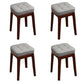 Contemporary Leather Standard Square Standard with Black/Brown/Grey Legs for Home Gray 4 Piece Set Walnut Clearhalo 'furn' 'furn_ottomans_poufs' 'Furniture' 'Living Room Furniture' 'Ottomans & Poufs' 'ottomans_poufs' 7587524