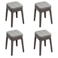Contemporary Leather Standard Square Standard with Black/Brown/Grey Legs for Home Gray 4 Piece Set Gray Clearhalo 'furn' 'furn_ottomans_poufs' 'Furniture' 'Living Room Furniture' 'Ottomans & Poufs' 'ottomans_poufs' 7587532