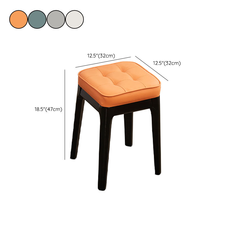 Contemporary Leather Standard Square Standard with Black/Brown/Grey Legs for Home Clearhalo 'furn' 'furn_ottomans_poufs' 'Furniture' 'Living Room Furniture' 'Ottomans & Poufs' 'ottomans_poufs' 7587539