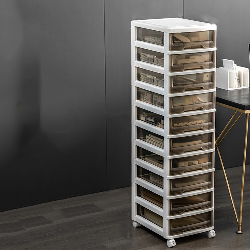 Vertical Transparent Filing Cabinet Modern Plastic File Cabinet