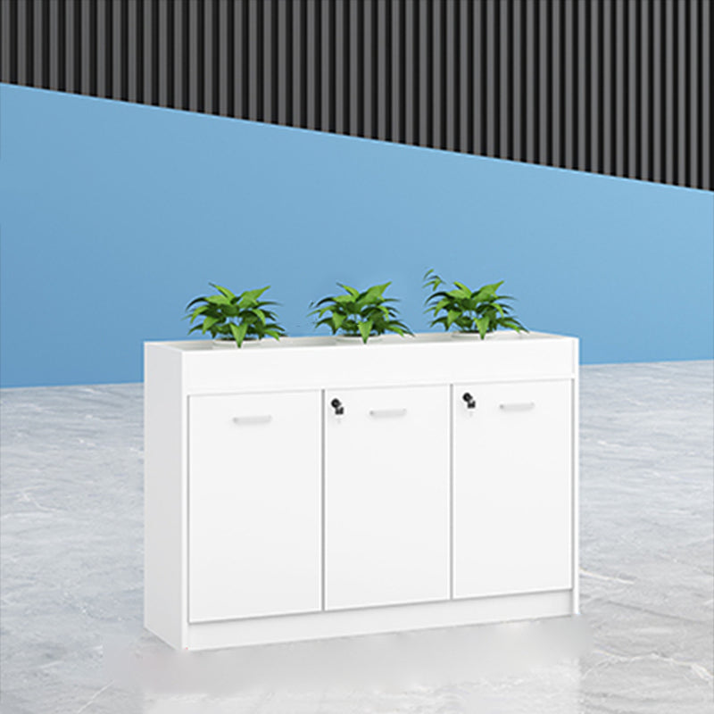 Modern Lateral Cabinet Wooden Frame Key Locking File Cabinet 47"L x 12"W x 31"H White Clearhalo 'Filing Cabinets' 'filling_cabinets' 'furn' 'furn_filling_cabinets' 'Furniture' 'Office Furniture' 7587666