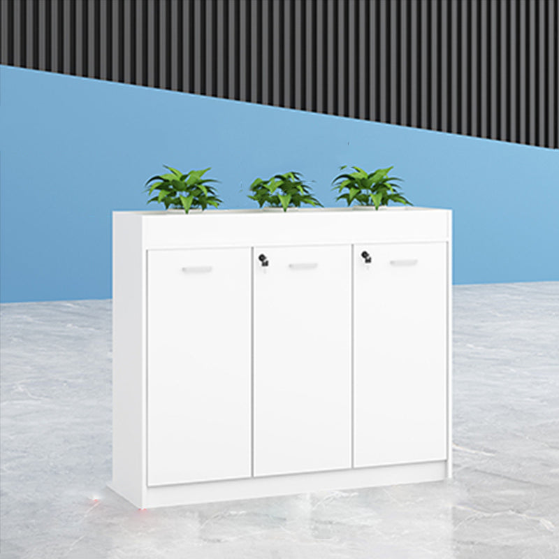 Modern Lateral Cabinet Wooden Frame Key Locking File Cabinet 47.2"L x 11.8"W x 39.4"H White Clearhalo 'Filing Cabinets' 'filling_cabinets' 'furn' 'furn_filling_cabinets' 'Furniture' 'Office Furniture' 7587667