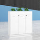 Modern Lateral Cabinet Wooden Frame Key Locking File Cabinet 47.2"L x 11.8"W x 47.2"H White Clearhalo 'Filing Cabinets' 'filling_cabinets' 'furn' 'furn_filling_cabinets' 'Furniture' 'Office Furniture' 7587670