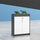 Modern Lateral Cabinet Wooden Frame Key Locking File Cabinet 31.5"L x 11.8"W x 39.4"H Gray-White Clearhalo 'Filing Cabinets' 'filling_cabinets' 'furn' 'furn_filling_cabinets' 'Furniture' 'Office Furniture' 7587674