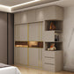 Modern Sliding Door Wardrobe Cabinet Bedroom Wooden Storage Armoire