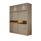 Modern Sliding Door Wardrobe Cabinet Bedroom Wooden Storage Armoire