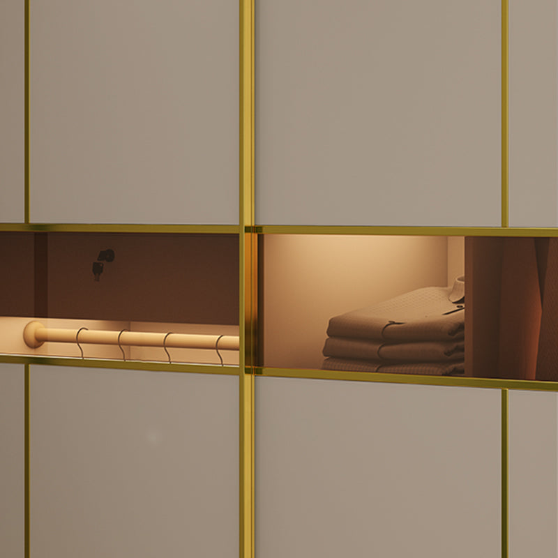 Modern Sliding Door Wardrobe Cabinet Bedroom Wooden Storage Armoire