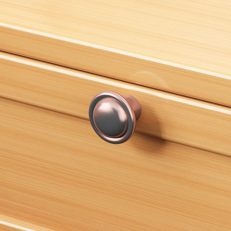 Contemporary Style Wardrobe Armoire Bamboo Armoire with Clothes Rail for Home