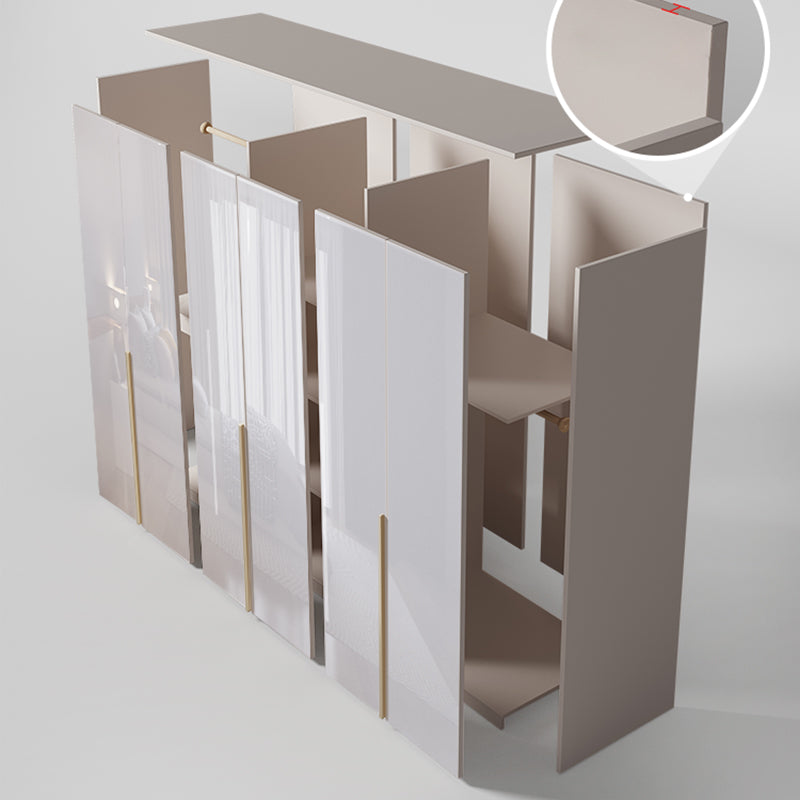 Camera da letto morbida porte chiuse armadi moderni moderni armadio del guardaroba in legno