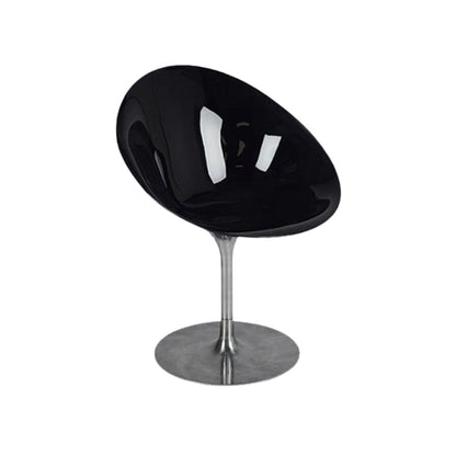 Modern Rotatable Backrest Acrylic Chair with Metal Base for Cafe