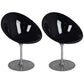 Modern Rotatable Backrest Acrylic Chair with Metal Base for Cafe