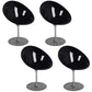 Modern Rotatable Backrest Acrylic Chair with Metal Base for Cafe