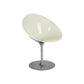 Modern Rotatable Backrest Acrylic Chair with Metal Base for Cafe