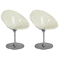 Modern Rotatable Backrest Acrylic Chair with Metal Base for Cafe