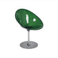 Modern Rotatable Backrest Acrylic Chair with Metal Base for Cafe