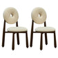 Nordic Armless Backrest Cushion Chair with Wooden Legs for Dining Room
