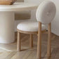 Nordic Armless Backrest Cushion Chair with Wooden Legs for Dining Room