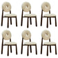 Nordic Armless Backrest Cushion Chair with Wooden Legs for Dining Room
