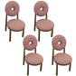 Nordic Armless Backrest Cushion Chair with Wooden Legs for Dining Room