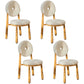 Nordic Armless Backrest Cushion Chair with Wooden Legs for Dining Room