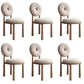 Nordic Armless Backrest Cushion Chair with Wooden Legs for Dining Room