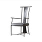 Modern Style Arm Chair Open Back Metal Dining Accent Chair for Home Black 1 Piece Clearhalo 'Dining Chairs' 'Dining Tables & Seating' 'dining_chair' 'furn' 'furn_dining_chair' 'Furniture' 'Kitchen & Dining Furniture' 7589240
