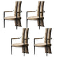 Modern Style Arm Chair Open Back Metal Dining Accent Chair for Home Grey 4 Piece Set Clearhalo 'Dining Chairs' 'Dining Tables & Seating' 'dining_chair' 'furn' 'furn_dining_chair' 'Furniture' 'Kitchen & Dining Furniture' 7589253