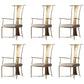 Modern Style Arm Chair Open Back Metal Dining Accent Chair for Home Gold 6 Piece Set Clearhalo 'Dining Chairs' 'Dining Tables & Seating' 'dining_chair' 'furn' 'furn_dining_chair' 'Furniture' 'Kitchen & Dining Furniture' 7589267